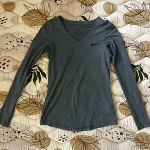 Nike Women's Charcoal Long Sleeve Tee